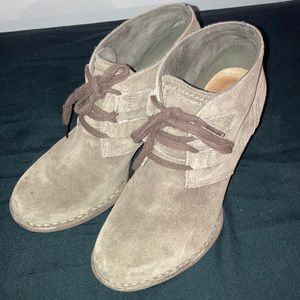 Clarks Light brown Suede ankle Booties